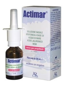 ACTIMAR SOLUZIONE NASALE SPRAY SALINA 3% CON ACIDO IALURONICO + MSM 20 ML CON EROGATORE - Farmacianuova.eu