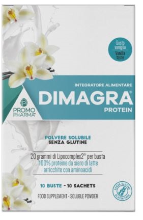 DIMAGRA PROTEIN POLVERE SOLUBILE GUSTO VANIGLIA 10 BUSTINE - Farmacianuova.eu