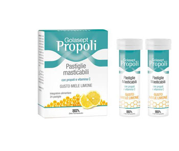 GOLASEPT PROPOLI 24 COMPRESSE MASTICABILI MIELE LIMONE - Farmacianuova.eu
