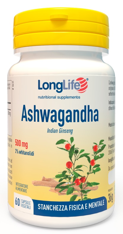 LONGLIFE ASHWAGANDHA 60 CAPSULE 500 MG - Farmacianuova.eu
