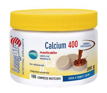 LONGLIFE CALCIUM CACAO 100 COMPRESSE 400 MG - Farmacianuova.eu