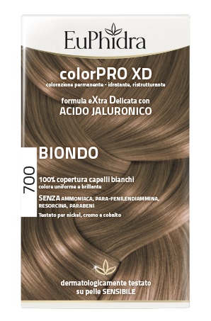 EUPHIDRA COLORPRO XD 700 BIONDO GEL COLORANTE CAPELLI IN FLACONE + ATTIVANTE + BALSAMO + GUANTI - Farmacianuova.eu