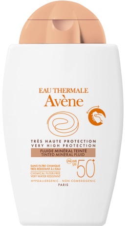 EAU THERMALE AVENE SOLARE FLUIDO MINERALE 50+ COLORATO 40 ML - Farmacianuova.eu