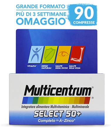 MULTICENTRUM SELECT 50+ 90 COMPRESSE - Farmacianuova.eu