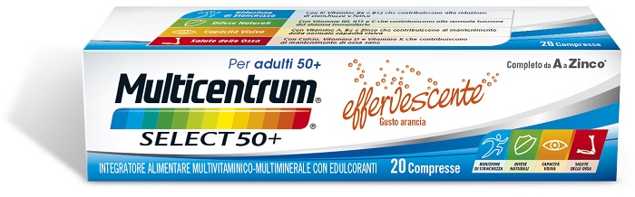 MULTICENTRUM SELECT EFFERVESCENTE 20 COMPRESSE - Farmacianuova.eu
