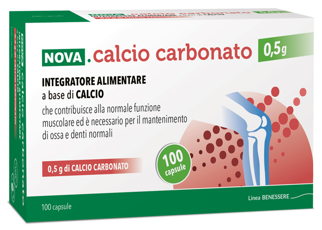 NOVA CALCIO CARBONATO 0,5 G 100 CAPSULE - Farmacianuova.eu