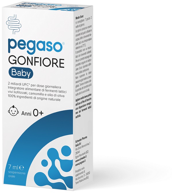 PEGASO GONFIORE BABY 1 FLACONCINO 7 ML SENZA ZUCCHERO SENZA GLUTINE NATURALMENTE PRIVO DI LATTOSIO - Farmacianuova.eu