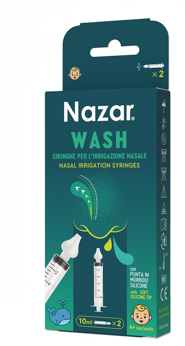 NAZAR WASH SIRINGA IRRIGAZIONE NASALE 2 PEZZI - Farmacianuova.eu
