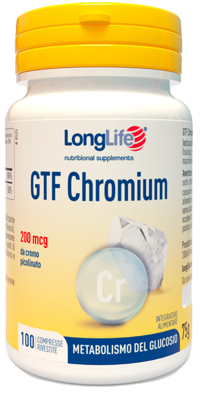 LONGLIFE GTF CHROMIUM 100 COMPRESSE RIVESTITE - Farmacianuova.eu