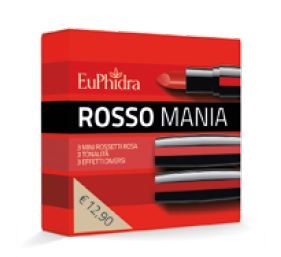 EUPHIDRA ROSSO MANIA 3 MINI ROSSETTI TONO ROSSO - Farmacianuova.eu