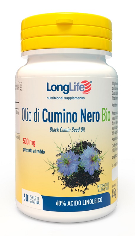 LONGLIFE OLIO DI CUMINO NERO BIO 60 PERLE IN GELATINA - Farmacianuova.eu