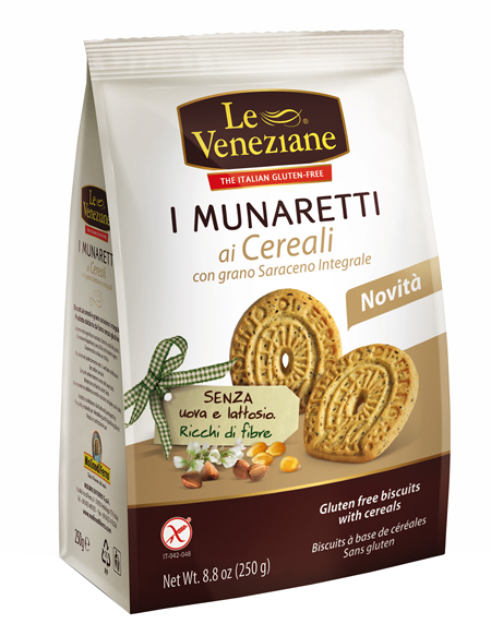 LE VENEZIANE MUNARETTI BISCOTTI CEREALI GRANO SARACENO INTEGRALE 250 G - Farmacianuova.eu