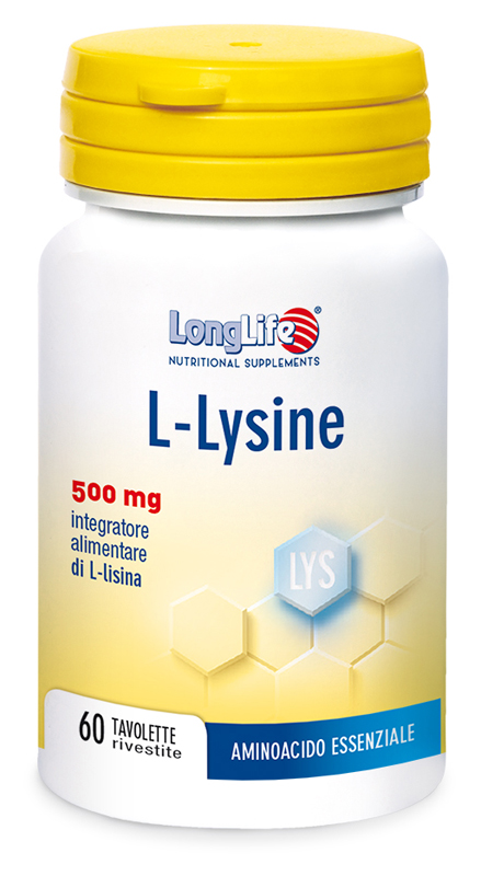 LONGLIFE L-LYSINE 500MG 60 TAVOLETTE RIVESTITE DA 860 MG - Farmacianuova.eu