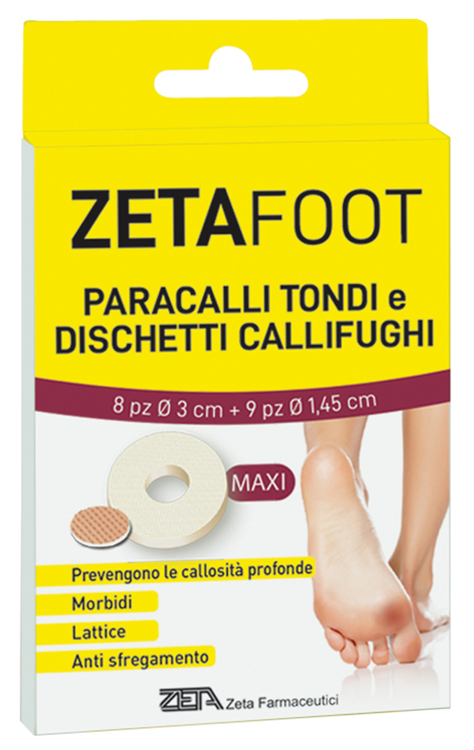 ZETAFOOT PARACALLO TONDO 8 PEZZI + DISCHETTO CALLIFUGO 9 PEZZI - Farmacianuova.eu
