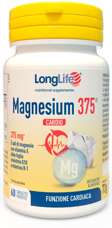 LONGLIFE MAGNESIUM 375 CARDIO 60 TAVOLETTE - Farmacianuova.eu