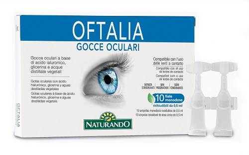 GOCCE OCULARI MONODOSE OFTALIA 2 STRIP DA 5 FIALE DA 0,5 ML - Farmacianuova.eu