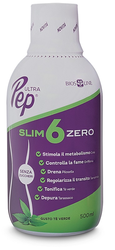 ULTRA PEP SLIM 6 ZERO TE' VERDE 500 ML BIOSLINE - Farmacianuova.eu