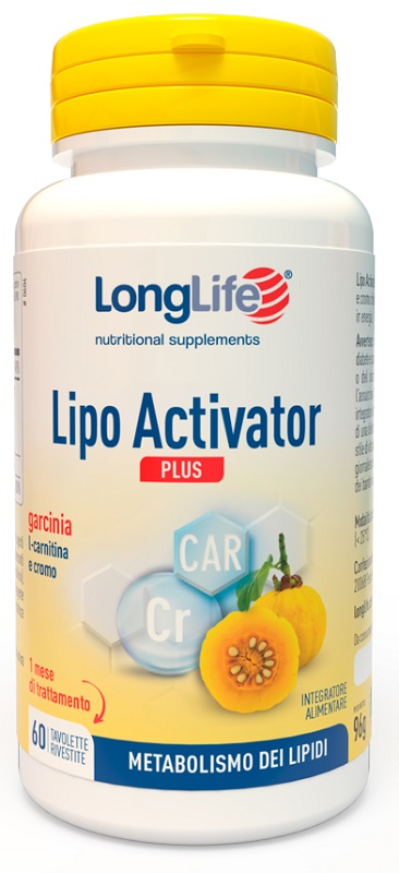 LONGLIFE LIPO ACTIVATOR PLUS 60 TAVOLETTE RIVESTITE DA 1,6 G - Farmacianuova.eu