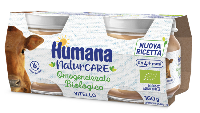 HUMANA OMOGENEIZZATO VITELLO BIOLOGICO 2 PEZZI 80 G - Farmacianuova.eu