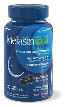 MELASIN NATURAL SONNO 1MG 30 CARAMELLE GOMMOSE GUSTO LAMPONE - Farmacianuova.eu