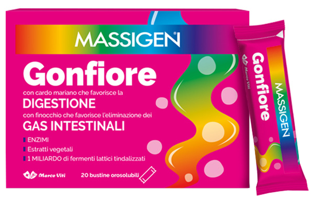 MASSIGEN GONFIORE 20 BUSTINE OROSOLUBILI - Farmacianuova.eu