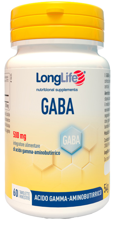 LONGLIFE GABA 500MG 60 TAVOLETTE RIVESTITE - Farmacianuova.eu