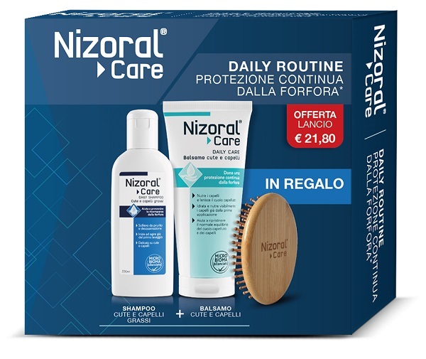 NIZORAL CARE DAILY ROUTINE PROTEZIONE CONTINUA DELLA FORFORA BIPACK 1 SHAMPOO 200 ML + 1 BALSAMO 200 ML + 1 GADGET - Farmacianuova.eu