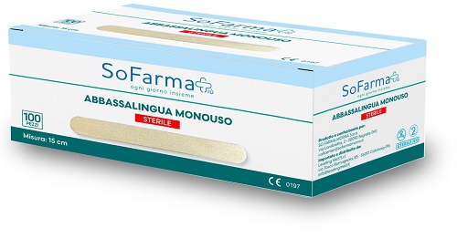 ABBASSALINGUA MONOUSO IN LEGNO STERILE 100 PEZZI SOFARMAPIU' - Farmacianuova.eu