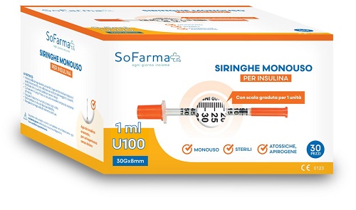 SIRINGA PER INSULINA 1 ML 30 PEZZI SOFARMAPIU' - Farmacianuova.eu
