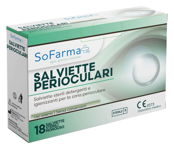 SALVIETTA PERIOCULARE 18 PEZZI SOFARMAPIU' - Farmacianuova.eu