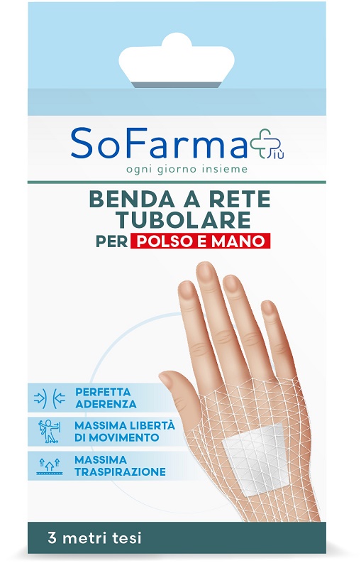 BENDA A RETE TUBOLARE SOFARMAPIU' PER POLSO E MANO 3 METRI TESI - Farmacianuova.eu