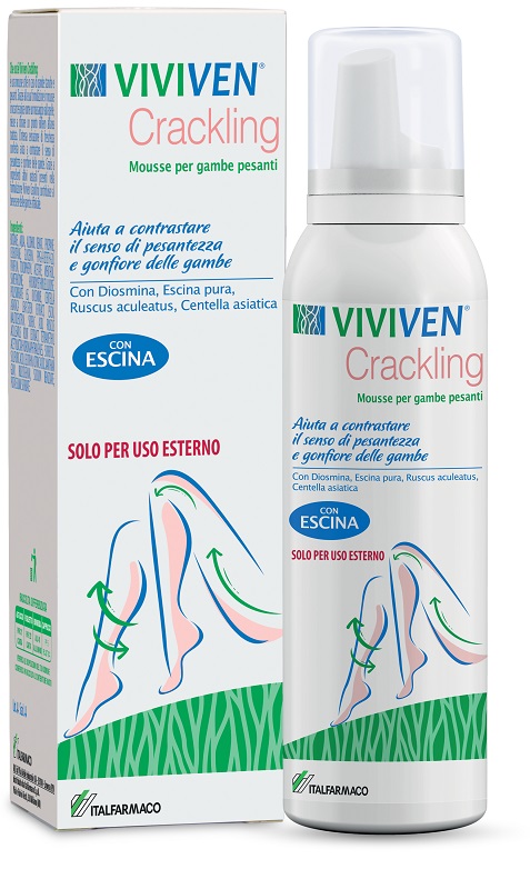 VIVIVEN CRACKLING MOUSSE GAMBE PESANTI 150 ML - Farmacianuova.eu