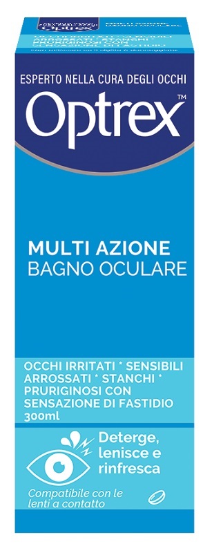 BAGNO OCULARE OPTREX MULTI AZIONE 300 ML + OCCHIERA FLESSIBILE - Farmacianuova.eu