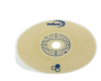 PLACCA PIANA RITAGLIABILE AURUM2 URO PER UROSTOMIA DIAMETRO 13-40 MM FLANGIA 45 MM 5 PEZZI - Farmacianuova.eu