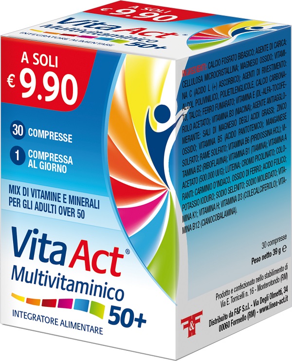 VITA ACT MULTIVITAMINICO 50+ 30 COMPRESSE - Farmacianuova.eu