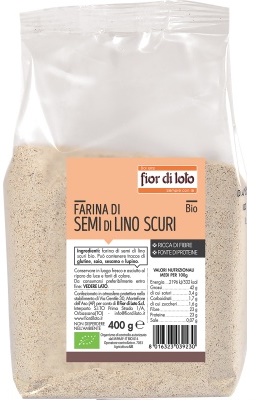 FARINA DI SEMI DI LINO SCURI BIO 400 G - Farmacianuova.eu