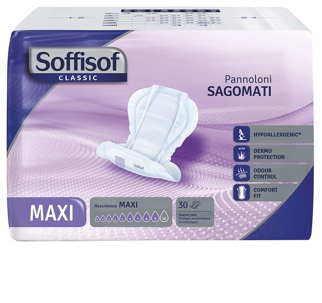 PANNOLONE SOFFISOF CLASSIC SAGOMATO MAXI 30 PEZZI - Farmacianuova.eu