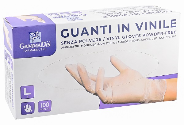 GUANTI VINILE SENZA POLVERE LARGE 100 PEZZI - Farmacianuova.eu
