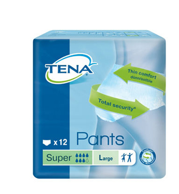 PANNOLONE PULL UP TENA PANTS SUPER TAGLIA LARGE 12 PEZZI - Farmacianuova.eu