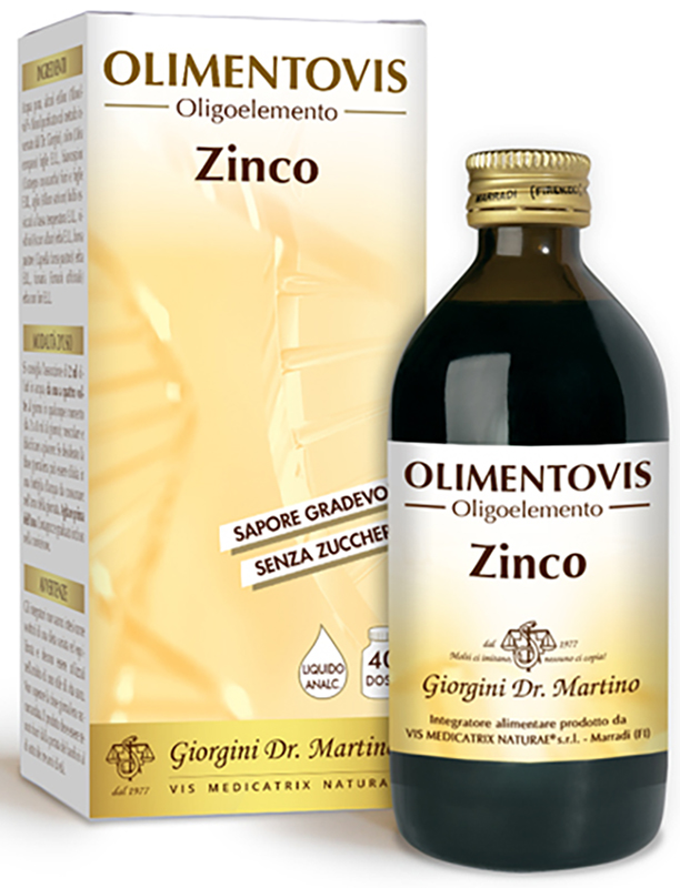 OLIMENTOVIS OLIGOELEMENTO ZINCO LIQUIDO ANALCOLICO SENZA ZUCCHERI 200 ML 40 DOSI - Farmacianuova.eu