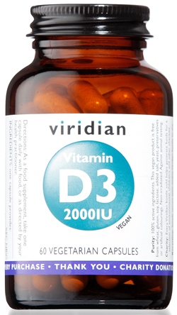 VIRIDIAN VITAMIN D3 2000IU 60CPS - Farmacianuova.eu