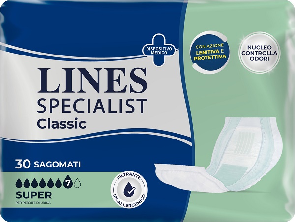 PANNOLONE LINES SPECIALIST CLASSIC SAGOMATO SUPER 30 PEZZI - Farmacianuova.eu