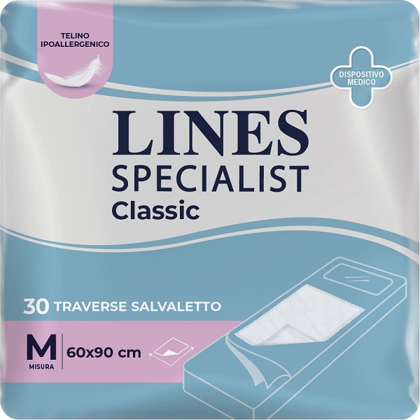 TRAVERSA ASSORBENTE LINES SPECIALIST CLASSIC MISURA 60X90 CM 30 PEZZI - Farmacianuova.eu