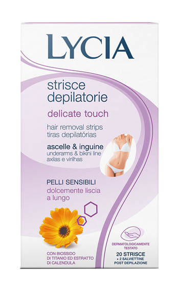 LYCIA STRISCE DEPILATORIE DELICATE TOUCH ASCELLE E INGUINE 20 PEZZI - Farmacianuova.eu
