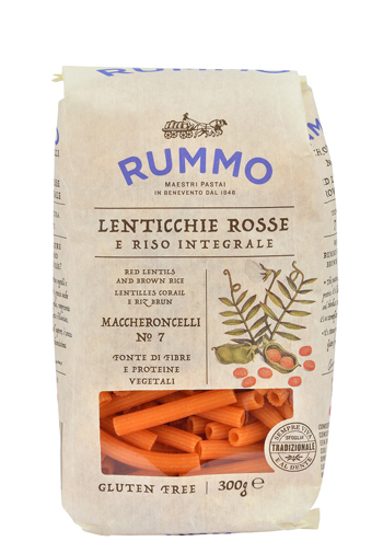 RUMMO MACCHERONCELLI N 7 LENTICCHIE ROSSE E RISO INTEGRALE 300 G - Farmacianuova.eu
