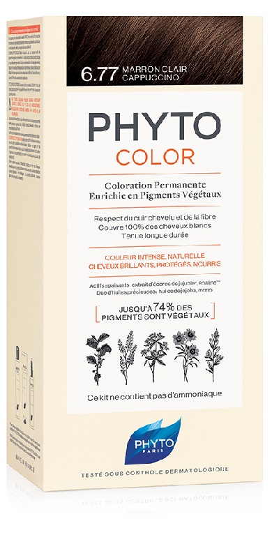 PHYTOCOLOR 6.77 MARR CHIA CAPP 1 LATTE + 1 CREMA + 1 MASCHERA + 1 PAIO DI GUANTI - Farmacianuova.eu