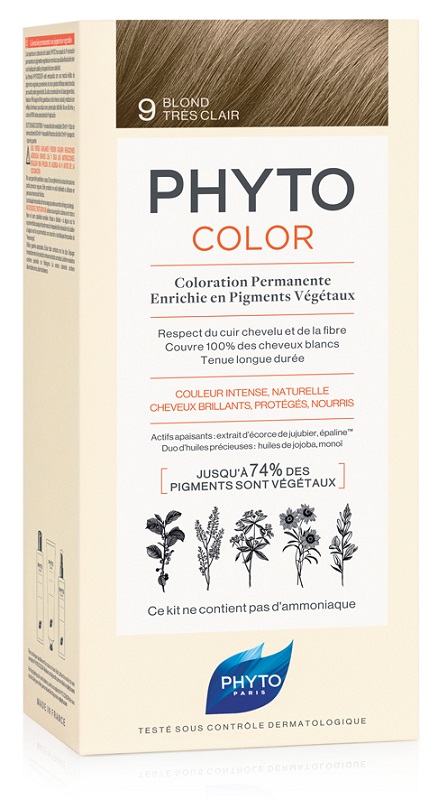 PHYTOCOLOR 9 BIONDO CHIARISS 1 LATTE + 1 CREMA + 1 MASCHERA + 1 PAIO DI GUANTI - Farmacianuova.eu