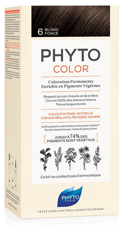 PHYTOCOLOR 6 BIONDO SCURO 1 LATTE+ 1 CREMA + 1 MASCHERA + 1 PAIO DI GUANTI - Farmacianuova.eu