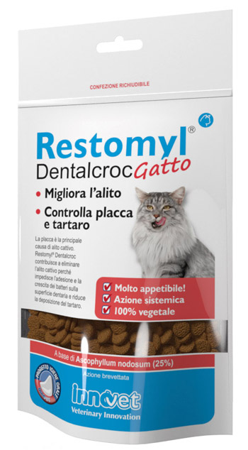 RESTOMYL DENTALCROC GATTO BUSTA 60 G - Farmacianuova.eu