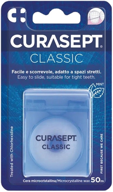 CURASEPT FLOSS CLASSIC CERATO CLOREXIDINA - Farmacianuova.eu